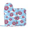 Oven Mitt and Potholder 2-Piece Set, Donut Cloud Print, Waterproof view 1