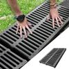 Square Polymer Plastic Drain Cover, Cut-to-Size Grate for Outdoor Drainage view 1