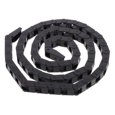 Black Nylon Drag Chain for 3D Printers, Enclosed Guide