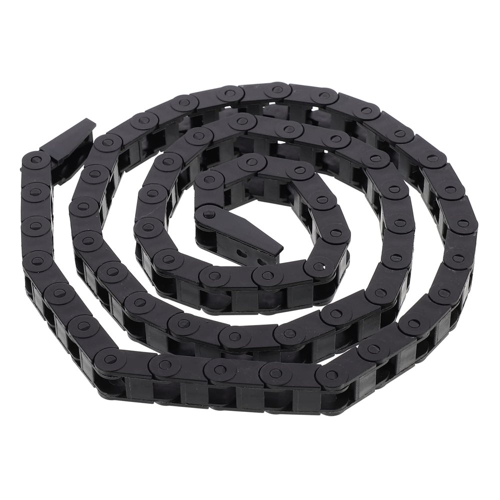 Black Nylon Drag Chain for 3D Printers, Enclosed Guide