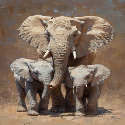 Elephant Puzzle, 3,000 Pieces, 122 x 81 cm
