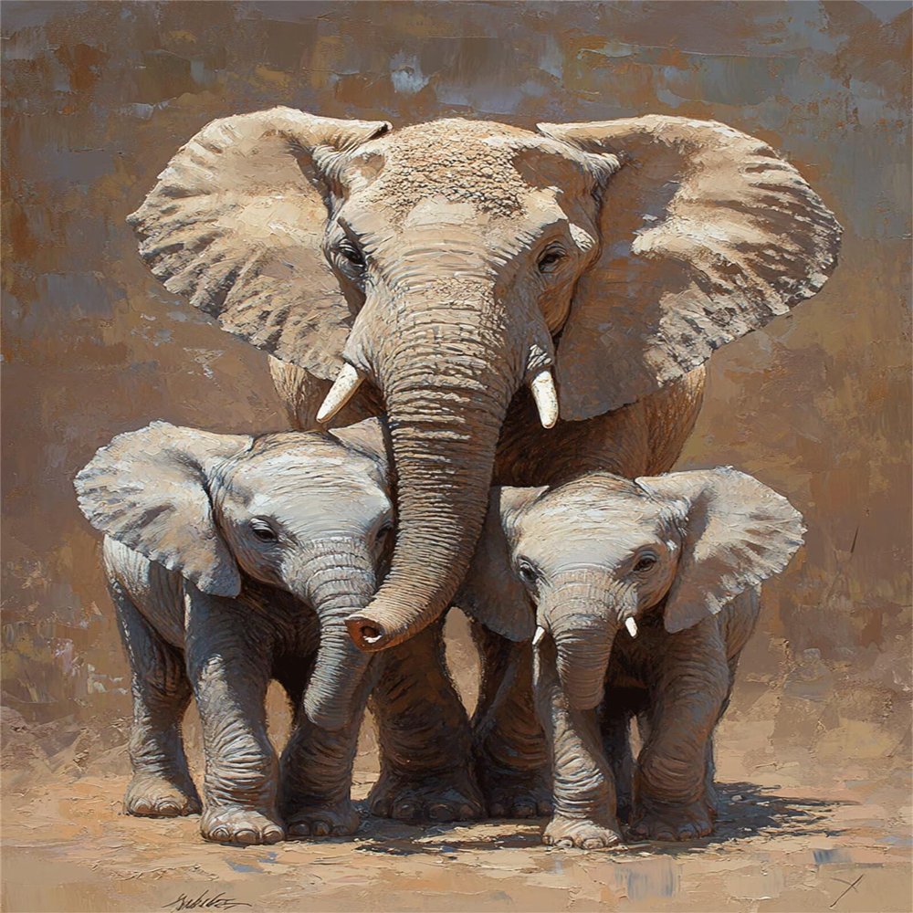 Elephant Puzzle, 3,000 Pieces, 122 x 81 cm