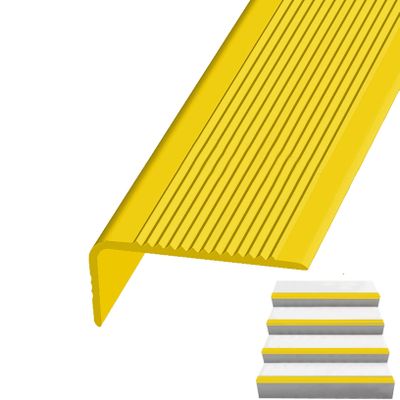 Non-Slip Rubber Stair Mats, Waterproof PVC Edge Protectors, 3 x 7 cm