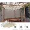 Retractable Wave Sun Shade, UV Protection, Outdoor HDPE Canopy, Roll-Up Awning for Garden, Patio, Deck, 1.6 x 11 m view 2