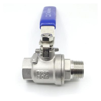 NVSFZGIYG 2-Inch BSPT Female-to-Male Full-Port Ball Valve Controller, 304 Stainless Steel