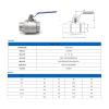 NVSFZGIYG 2-Inch BSPT Female-to-Male Full-Port Ball Valve Controller, 304 Stainless Steel view 3