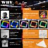 Nonemey Basketball Display Case with Colorful LED Lights, Acrylic Case with Stand, Black, 27 x 27 x 27 cm view 2