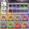 Nonemey Basketball Display Case with Colorful LED Lights, Acrylic Case with Stand, Black, 27 x 27 x 27 cm view 4