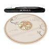 JCWGLY Round Chinese Mahjong Mat, Non-Slip Noise-Reducing Table Cover with Carrying Bag, Beige, 2.1 x 110 cm/43.3 in view 1