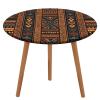 NWTRJ Round Waterproof Stretch Tablecloth, Traditional African Design view 1