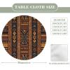 NWTRJ Round Waterproof Stretch Tablecloth, Traditional African Design view 2