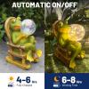 FUFRE Solar Frog Garden Decor, LED Solar Statue with 8–10 Hour Illumination view 3