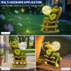 FUFRE Solar Frog Garden Decor, LED Solar Statue with 8–10 Hour Illumination view 4