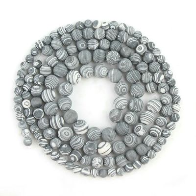 SIHAOYY Matte Polished Onyx, Jasper & Aventurine Natural Stone Beads, Round, 38.1 cm