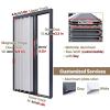 Accordion Folding Door, White, 60 x 80 in (151 x 203 cm) view 4