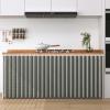 MTHGH Sliding Cabinet Curtain with Self-Adhesive Track, Blackout, Black, 60 x 50 cm view 2
