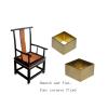 ZMTGLTG Square Brass Furniture Leg Caps, 40 x 40 mm view 4