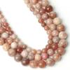 SIHAOYY 6/8/10 mm Natural Stone Sunstone Beads, Pink Smooth Round Loose Spacer Beads for Jewelry Making, DIY Charm Bracelets view 4