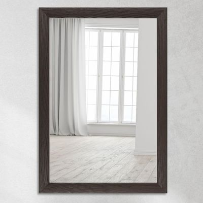 CLAMARO Neo Collage Wall Mirror 70 x 135 cm, Dark Brown Wenge
