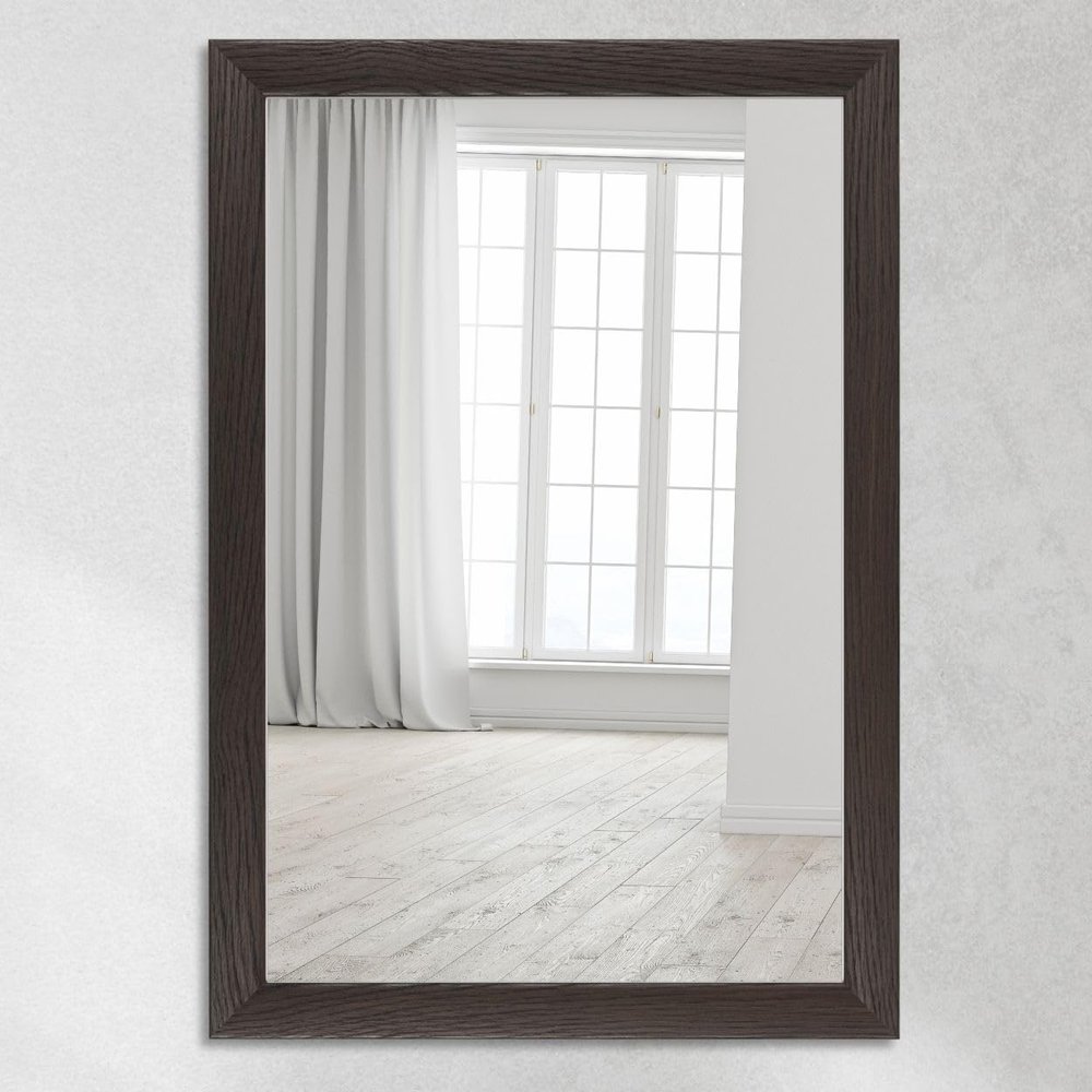 CLAMARO Neo Collage Wall Mirror 70 x 135 cm, Dark Brown Wenge