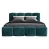 A&J MöbelLand DONA Upholstered Bed 120x200 cm with Storage, Slatted Base and Mattress, Mint Green view 2