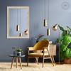 CLAMARO Neo Collage Wall Mirror 30 x 110 cm, Sonoma Oak, 38 mm Wood Frame view 2