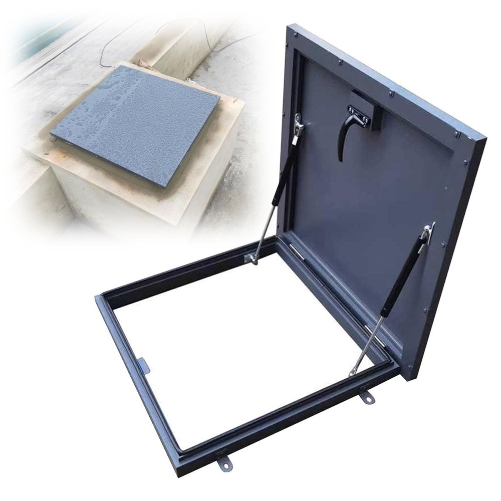 WhamtL Weatherproof Aluminum Roof Hatch, 95 x 95 cm