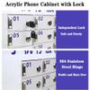 Wall-Mounted Cell Phone Storage Cabinet with Locks and Keys view 3