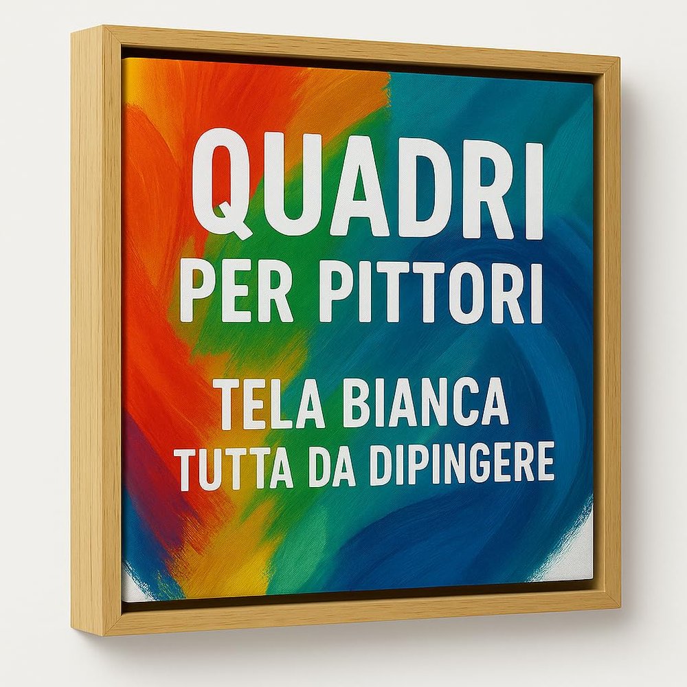 ConKrea 100 x 120 cm Painting Canvas with Oak Frame, 70% Cotton, 370 g