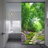 Static-Cling Frosted Window Film, Opaque, Heat-Regulating, UV-Blocking, Green Landscape Pattern, 40 x 160 cm view 3