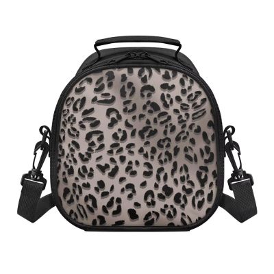 Dolyues Leopard Print Lunch Bag, Insulated Cooler Bag with Top Carry Handle and Adjustable Strap, Recycled Polyester for Fitness Enthusiasts, Protein Shakes, Active Women