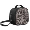 Dolyues Leopard Print Lunch Bag, Insulated Cooler Bag with Top Carry Handle and Adjustable Strap, Recycled Polyester for Fitness Enthusiasts, Protein Shakes, Active Women view 2