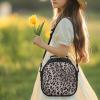 Dolyues Leopard Print Lunch Bag, Insulated Cooler Bag with Top Carry Handle and Adjustable Strap, Recycled Polyester for Fitness Enthusiasts, Protein Shakes, Active Women view 3