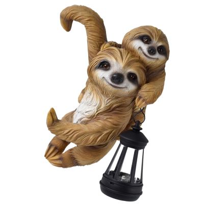 Baoblaze Solar Sloth Garden Statue, Outdoor Fence-Hanging Light