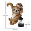 Baoblaze Solar Sloth Garden Statue, Outdoor Fence-Hanging Light view 2