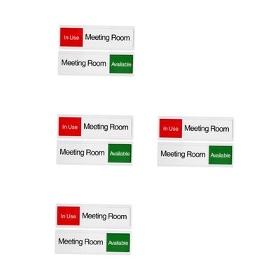 DOITOOL 4 Sets Conference Room Signs, Occupied Office Door Signs, Do Not Disturb Privacy Signs, Acrylic, 2 Pieces x 4