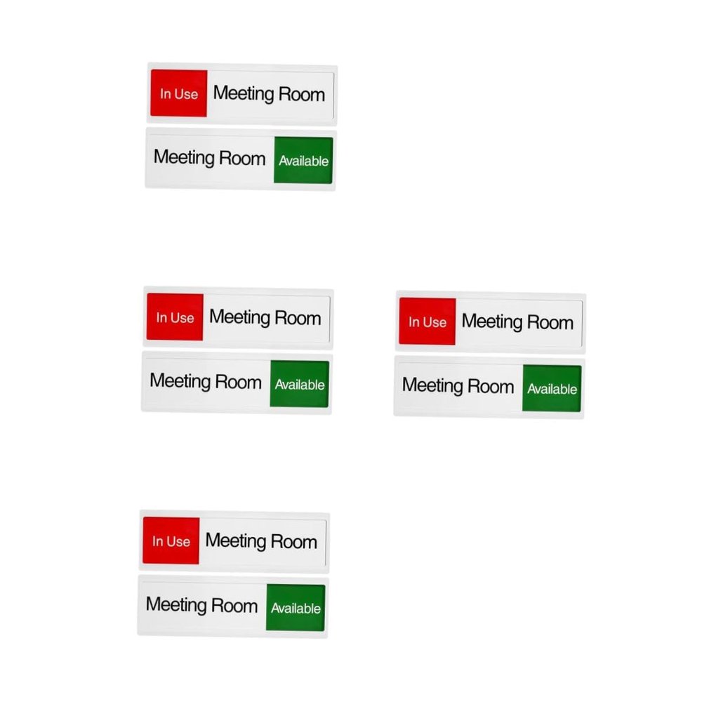 DOITOOL 4 Sets Conference Room Signs, Occupied Office Door Signs, Do Not Disturb Privacy Signs, Acrylic, 2 Pieces x 4