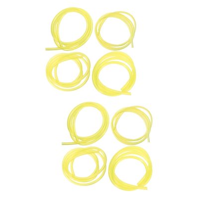 Hemobllo 2 Sets Fuel Line Hose Kit, Heat-Resistant Plastic Hose for Chainsaws, Trimmers and Small Engines, Yellow, 8 Pieces