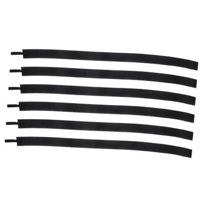 6 Black Sweatbands for Safety Helmets, Polyester