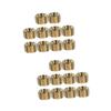 PRETYZOOM 2 Sets Brass 1/4-Inch NPT Plug Adapters for Water Hoses and Pipes, Yellow, 20 Pieces view 1
