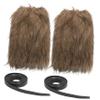 Holibanna Viking Costume Faux Fur Leg Warmers, 30 cm, with Elastic Bands, Unisex view 1