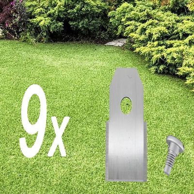 9x Robotic Lawn Mower Blades for Husqvarna Automower and Gardena Sileno