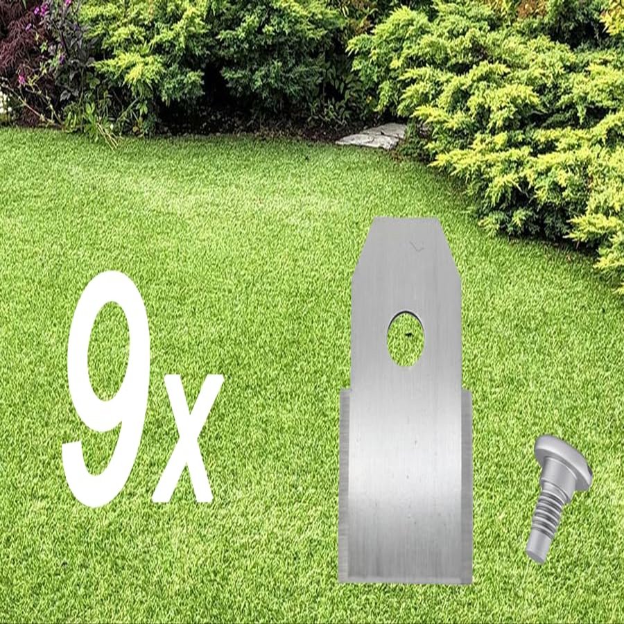 9x Robotic Lawn Mower Blades for Husqvarna Automower and Gardena Sileno