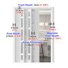 PVC Accordion Folding Door, Interior Sliding Room Divider, Shower Privacy Door Set, 60 x 203 cm, White view 2
