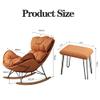 Folding Outdoor Lounge Rocking Chair with Footstool view 2