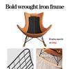 Folding Outdoor Lounge Rocking Chair with Footstool view 4