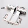 NIRNHYRUR 5–8 mm Glass Magnetic Touch Latch, Plastic with Clamp, 2-Piece Set, B(D) view 2