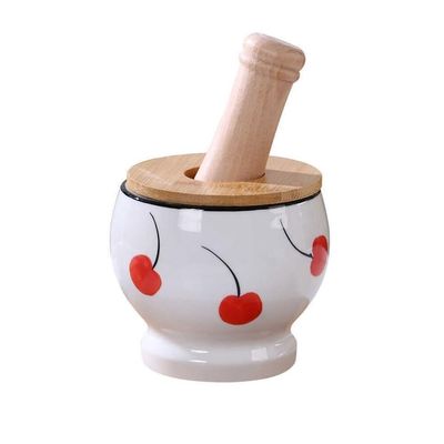 CYairong-22 Ceramic Mortar and Pestle Garlic Press Set, Large