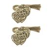 Angoily 20-Pack 80 mm Hollow Wooden Heart Hanging Ornaments with Jute Cord view 1