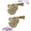 Angoily 20-Pack 80 mm Hollow Wooden Heart Hanging Ornaments with Jute Cord view 3